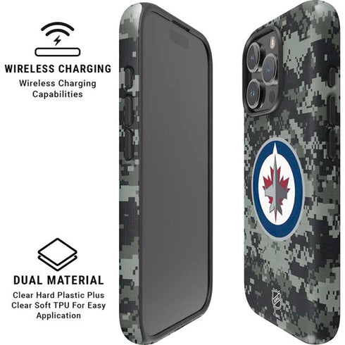 NHL Winnipeg Jets Camo iPhone 16 Pro Magsafe Impact Case